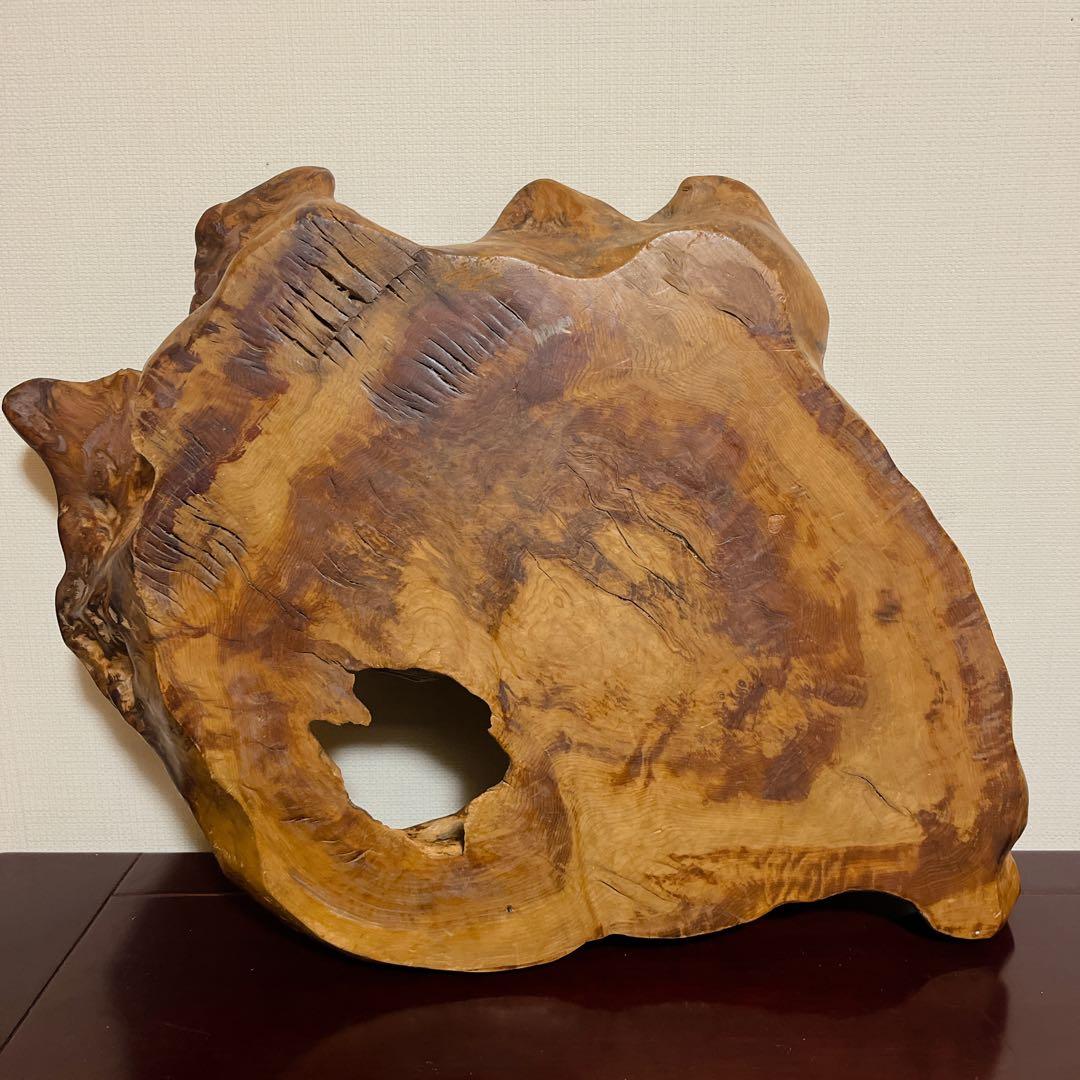 年代 花台 飾り台 香炉台 盆栽台 天然木敷板 一枚板瘤 古美術 茶道 華道