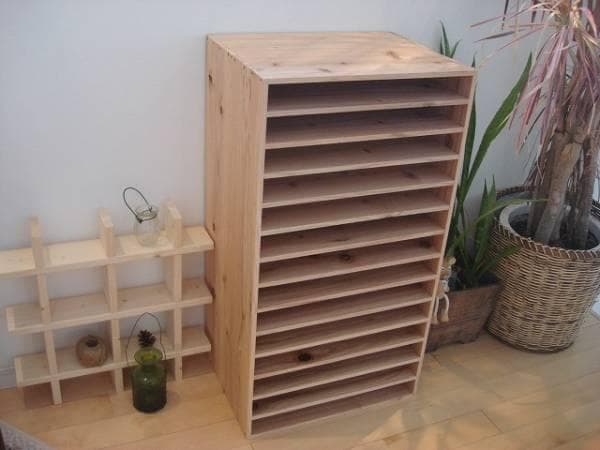 ミイ★送料無料★A4木製14段書類棚