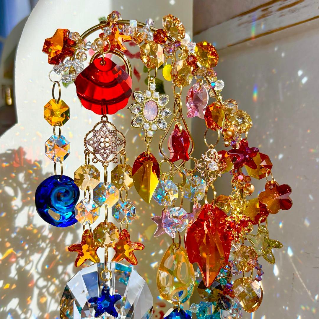 秋の海✩.*˚ SWAROVSKI置き型サンキャッチャー ✩.*˚