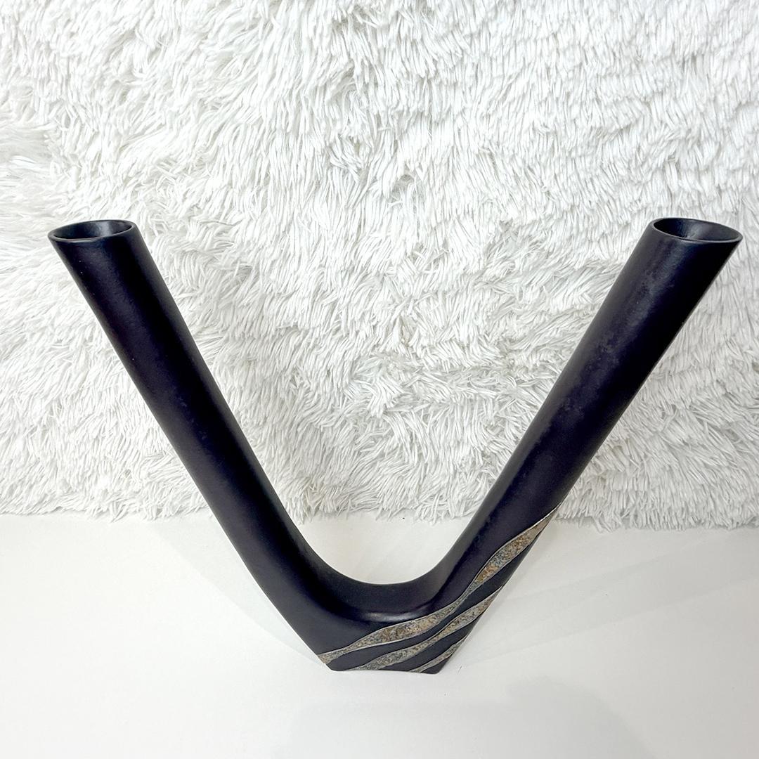 変形花器 池坊 生け花 V字型 華道 和モダン フラワーベース 自由花 華道具