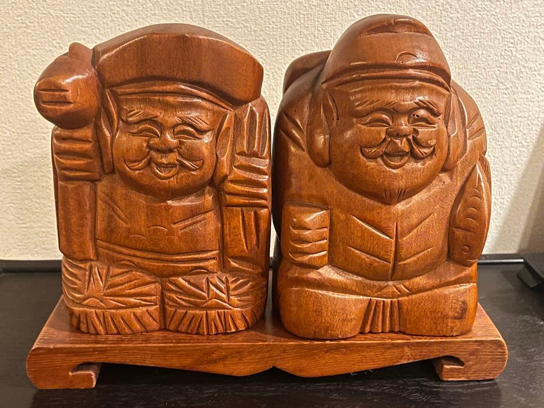 木製福の神像 2体セット