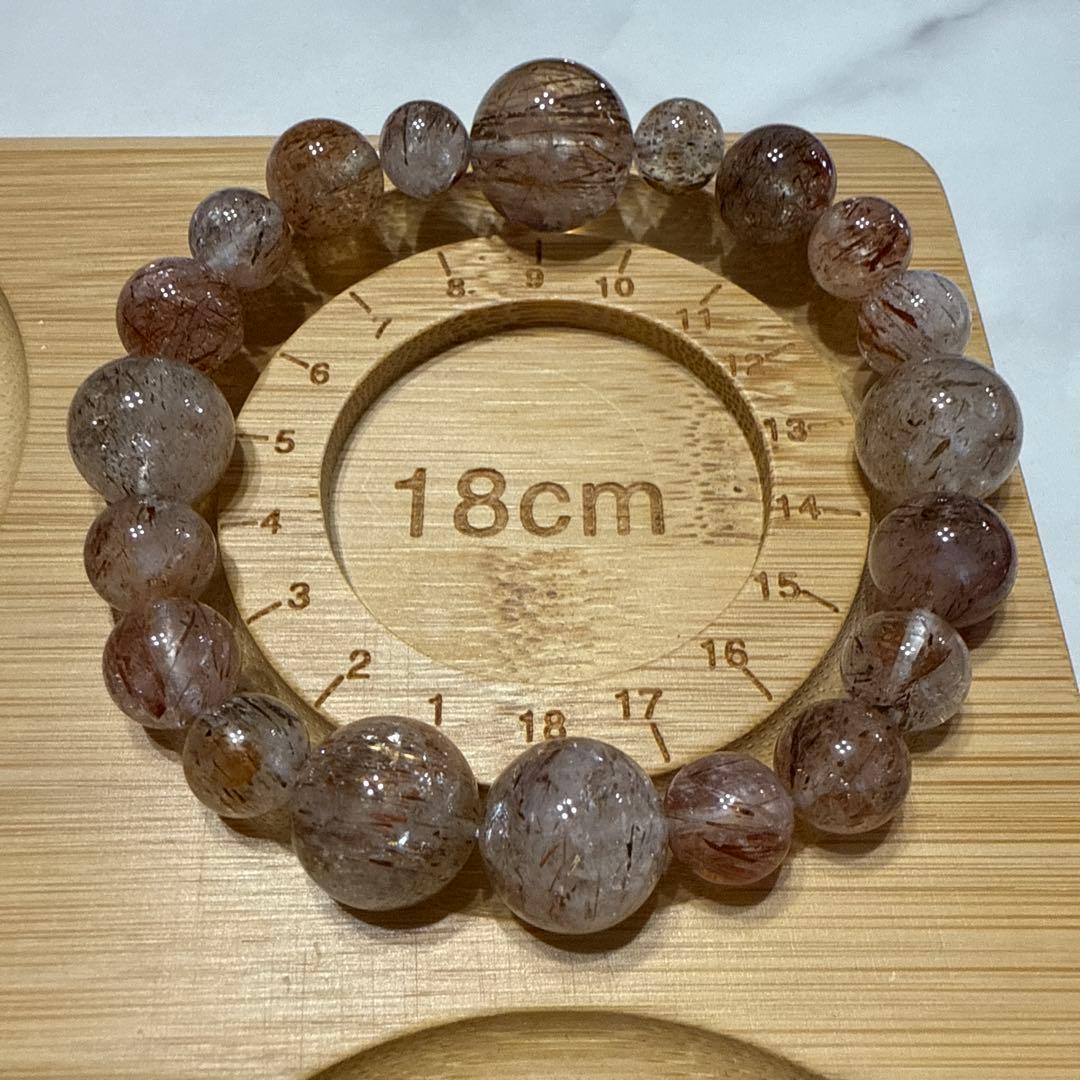 天然石　スーパーセブンルチルクォーツ　ブレスレット 18cm