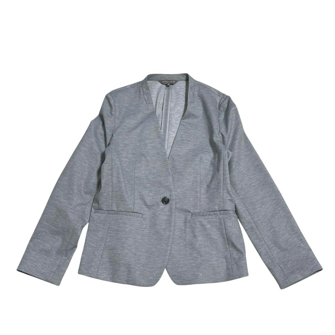 ユナイテッドアローズ☆ノーカラーパンツスーツ　ストレッチ　グレー　38