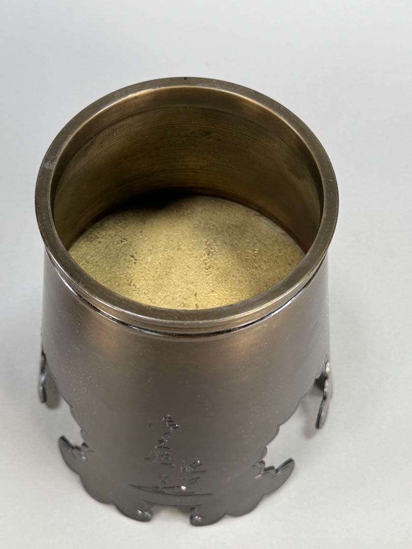 いけばな　池坊　御玄猪 高岡銅器 吉野竹治 唐銅 花器 花入 花生 華道具　生花