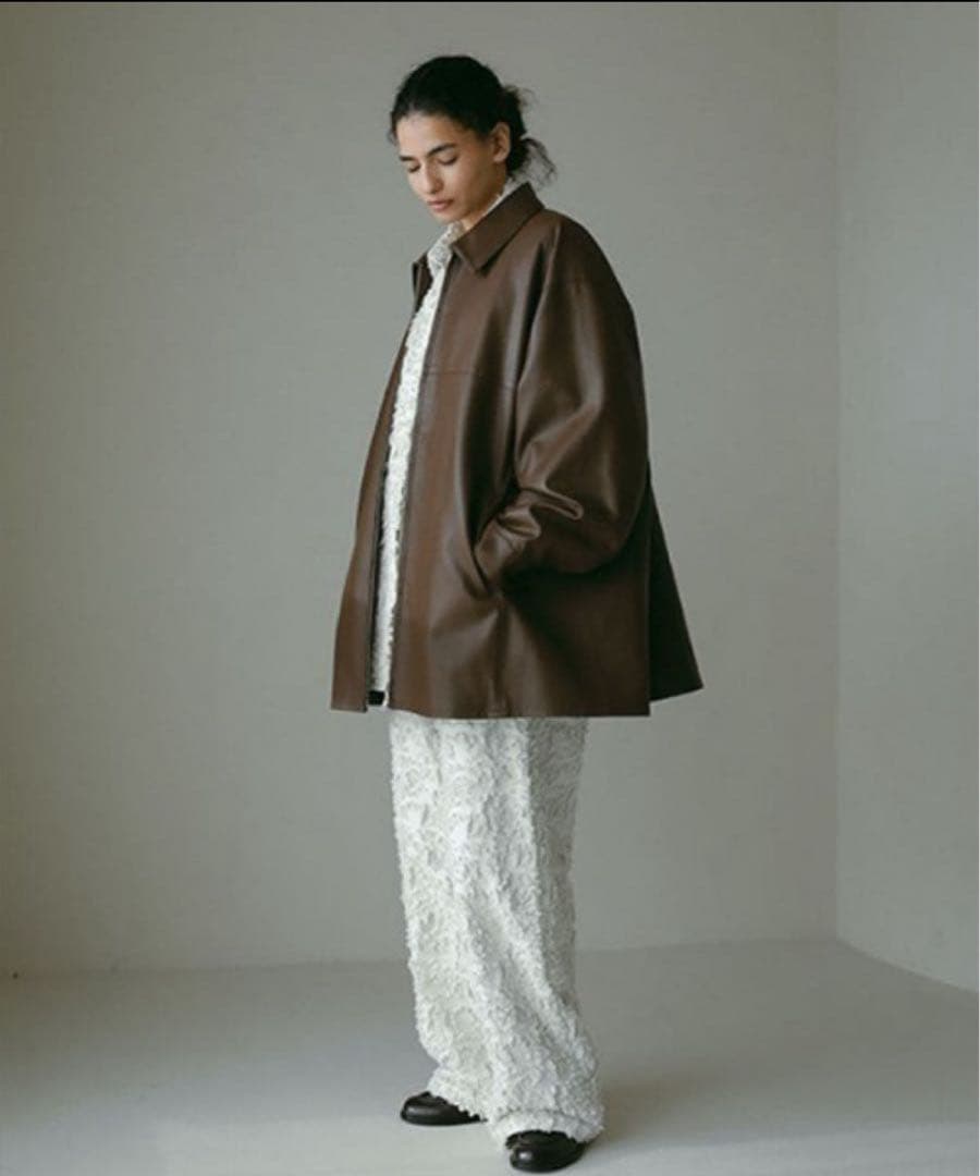 etre tokyo即完売⭐︎ フェイクレザーオーバーサイズブルゾン