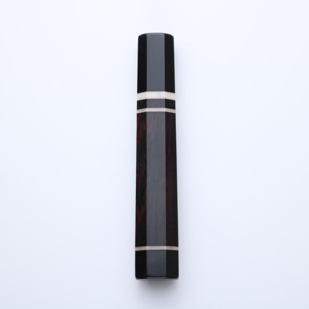 黒檀八角 両水牛 牛骨三輪 包丁の柄 ハンドル 牛刀210mm用