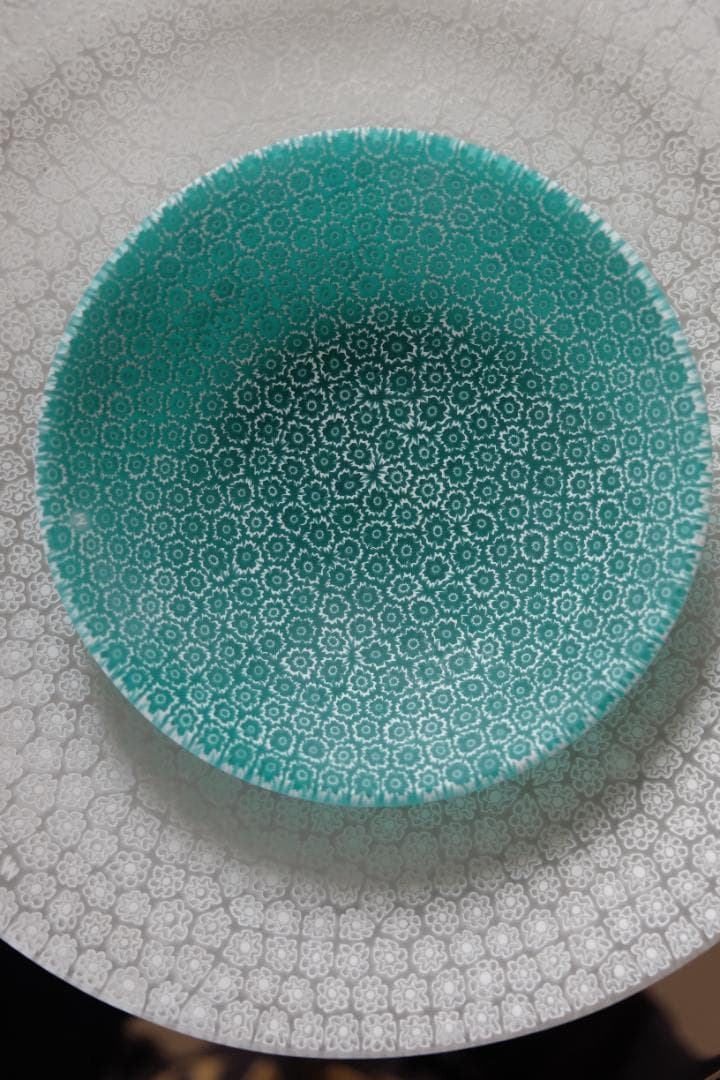 ベネチアンガラス ミルフィオリ プレート 作家 田子美紀 飯塚亜裕子 江波冨士子