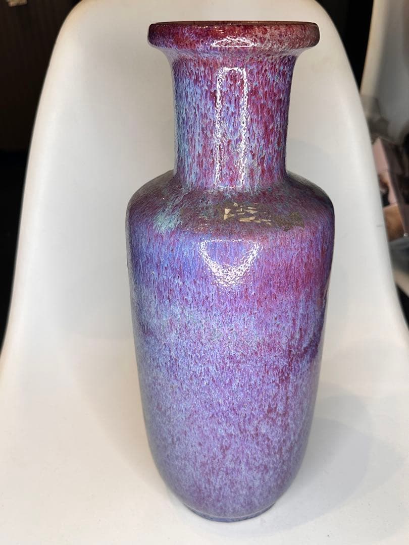 紫系 窯変釉 花瓶 花入 陶器 一輪挿し 花入 インテリア