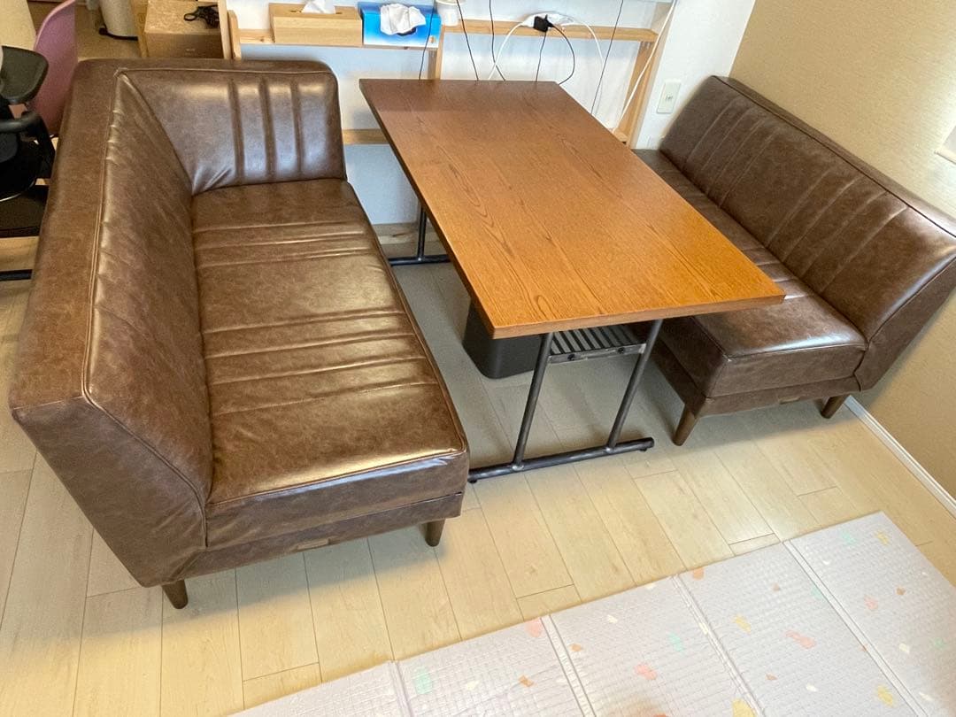 【クラシックダイナーシリーズ】ダイニングセット ソファ2点とダイニングテーブル