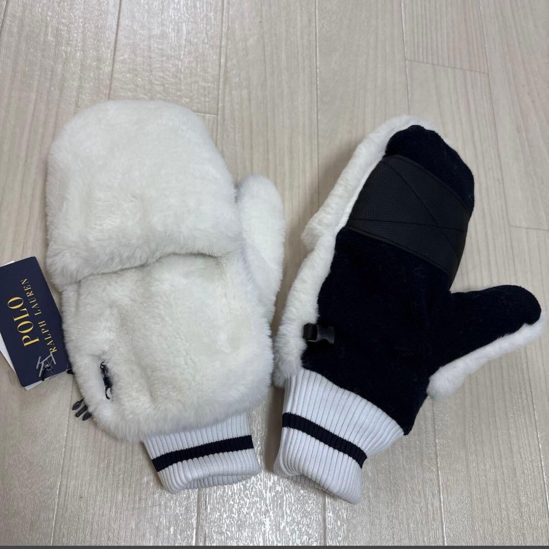 新品 ポロ ラルフローレン POLO RalphLauren 手袋 ミトン ボア