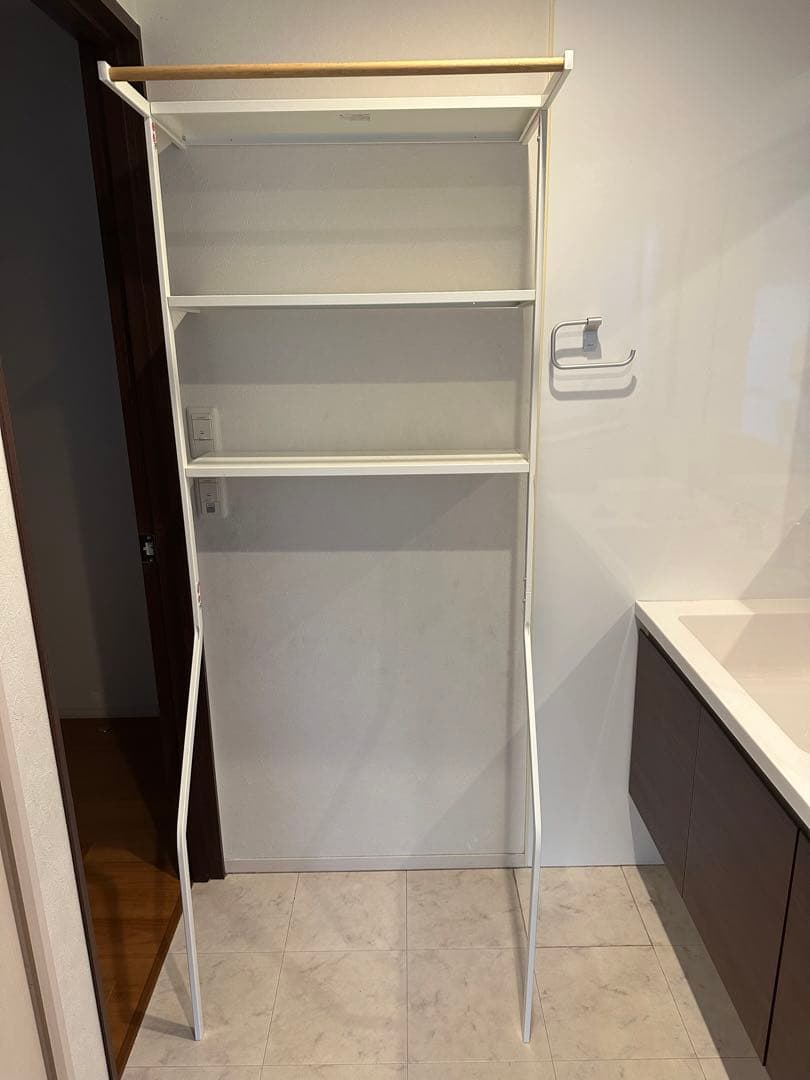 TOWER 山崎実業　立てかけるランドリーラック 　立て掛けランドリーシェルフ