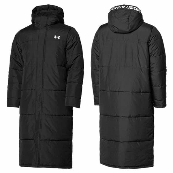 【XLサイズ】アンダーアーマーUA ロングコートWORD LOGO BLK