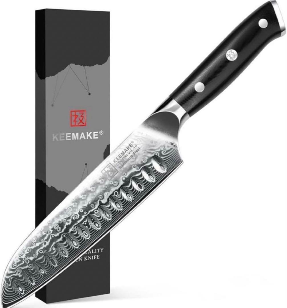 【新品】三徳包丁 ダマスカス包丁 180mm 67層 VG10 万能