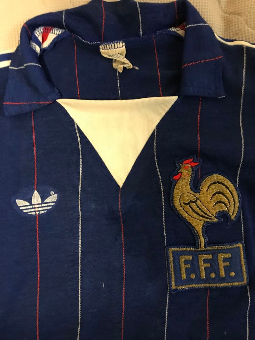 フランス代表　1980-81 ホーム　長袖　ユニフォーム　プラティニ　ビンテージ