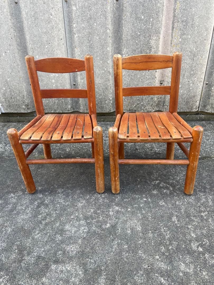 ビンテージ/USA/アメリカ製/木製/チャイルドチェア/ウッドチェア/椅子/②