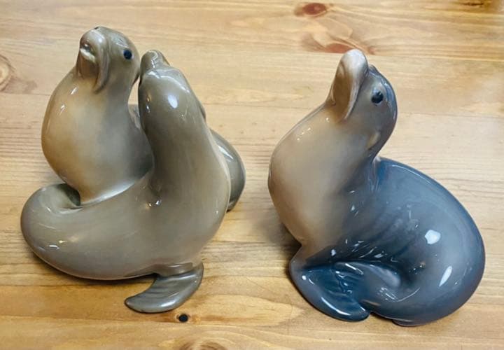 ロイヤルコペンハーゲン　アシカ　置物　2体