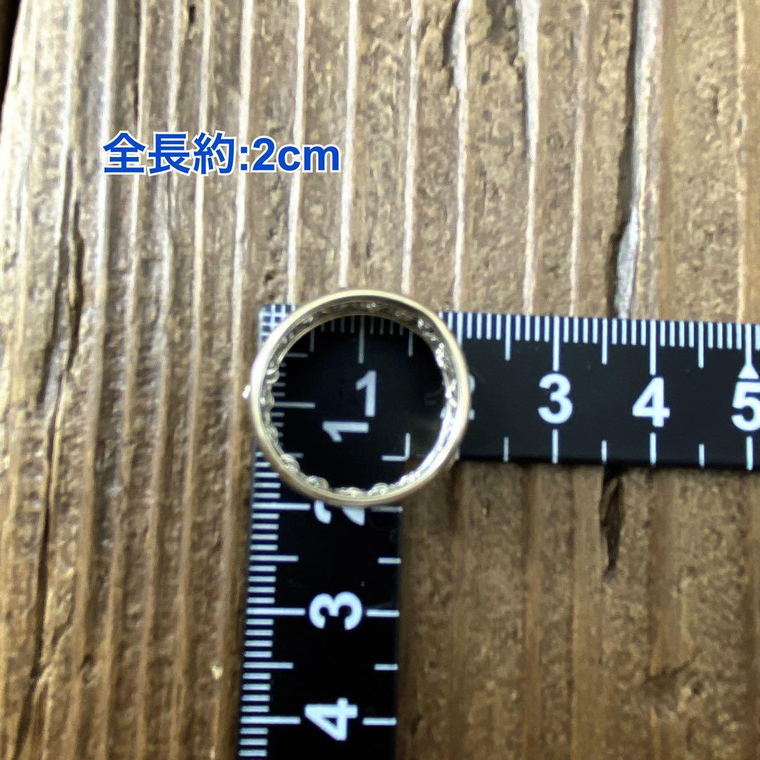 インディアンジュエリー ヴィンテージ ホワイトゴールド10k リング シルバー1