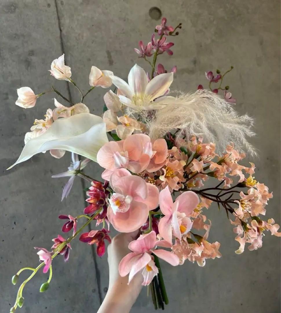 ウェディングブーケ　造花　ブーケ　アーティフィシャルフラワー　結婚式