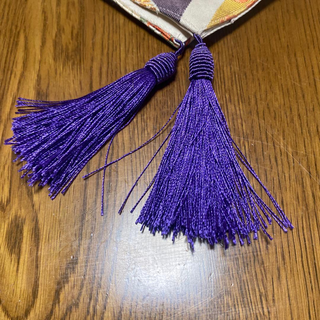 table runner 立涌華唐草　帯リメイク　正絹