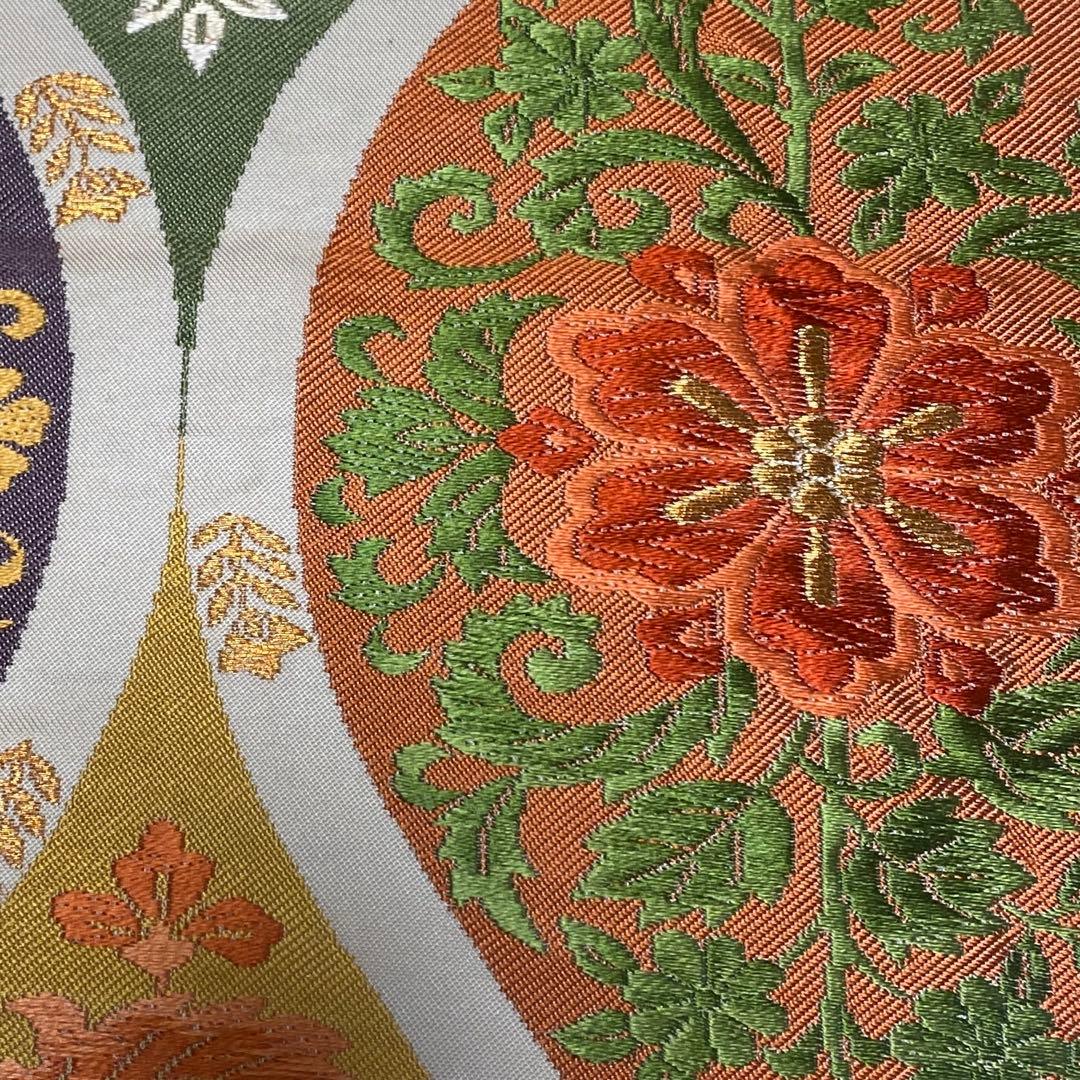 table runner 立涌華唐草　帯リメイク　正絹