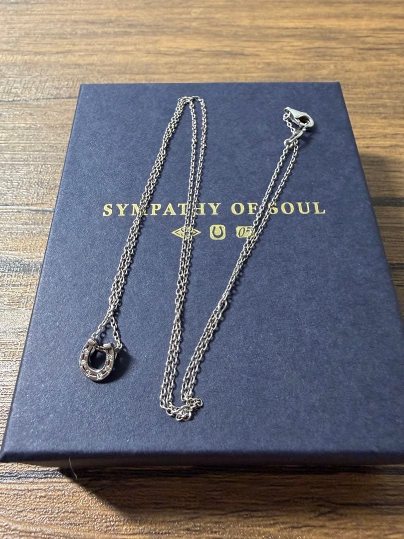 【現行】SYMPATHYOFSOUL ホースシューネックレス　LGダイアモンド