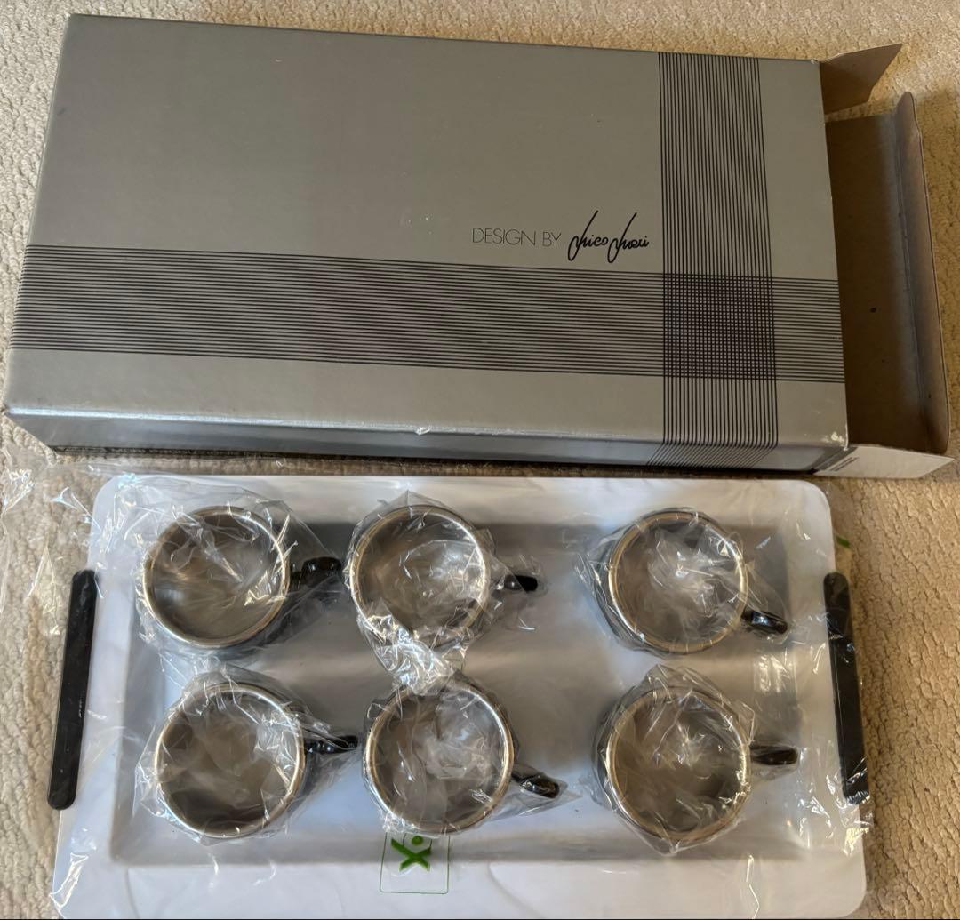 【1970 年代のヴィンテージ】Morinox エスプレッソカップ6個&トレイ