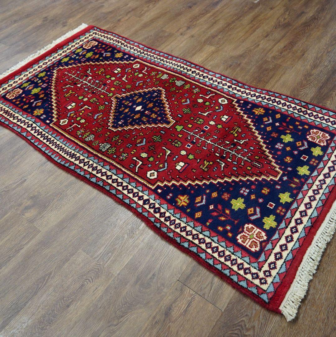 ヴィンテージラグ　インド　手織り絨毯　ハンドメイド