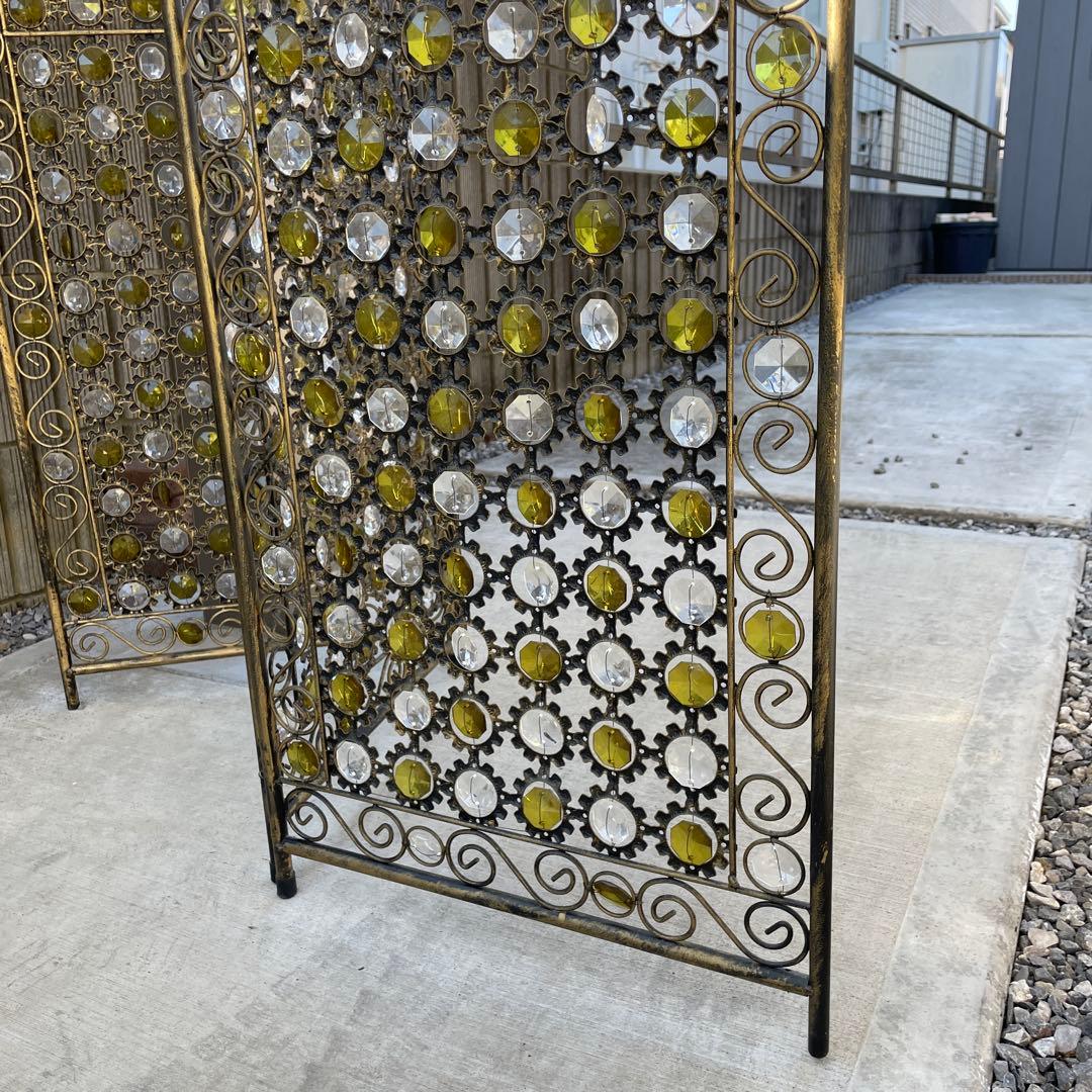 入手困難★アンティーク調アイアン★ビーズ パーテーション H170×W145cm