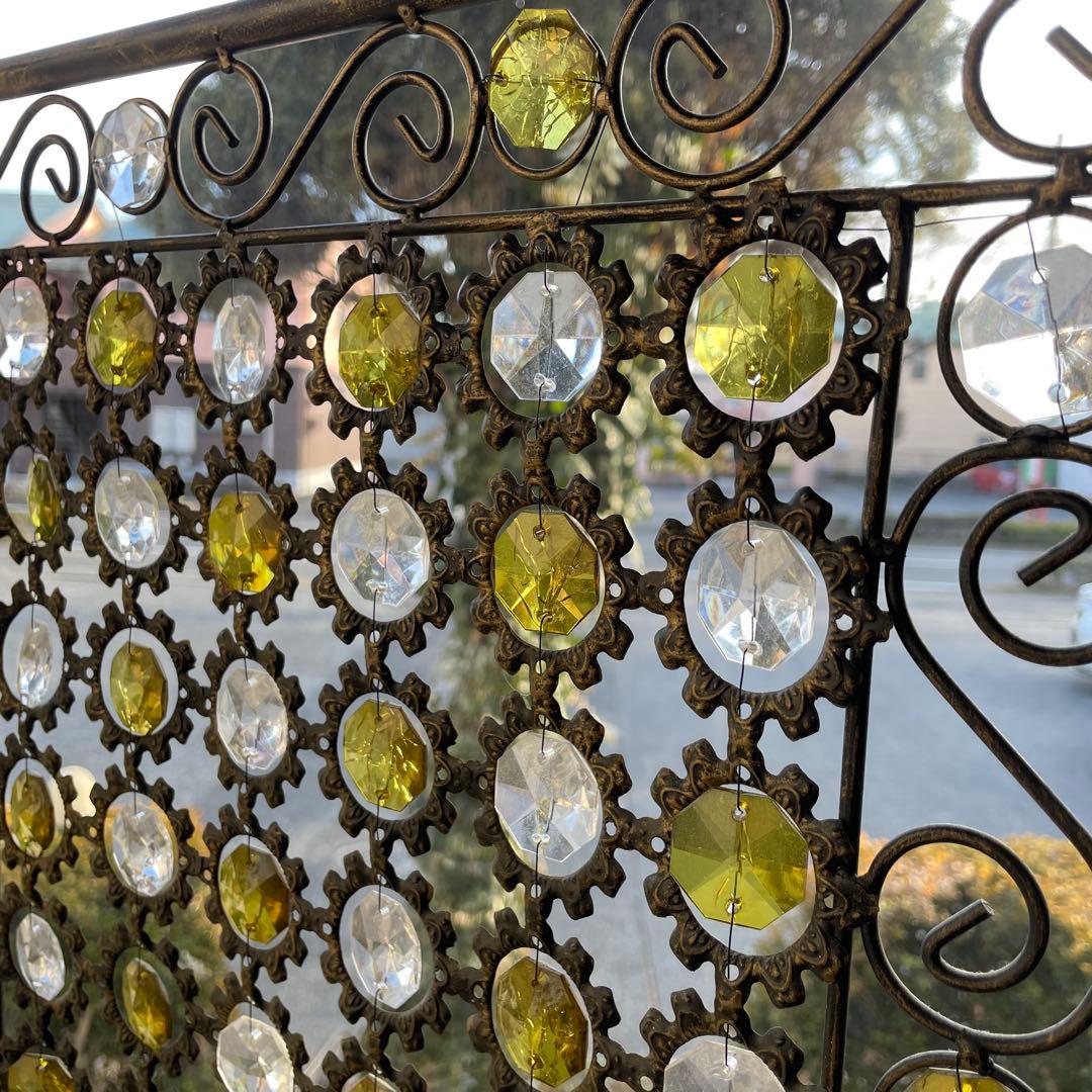 入手困難★アンティーク調アイアン★ビーズ パーテーション H170×W145cm