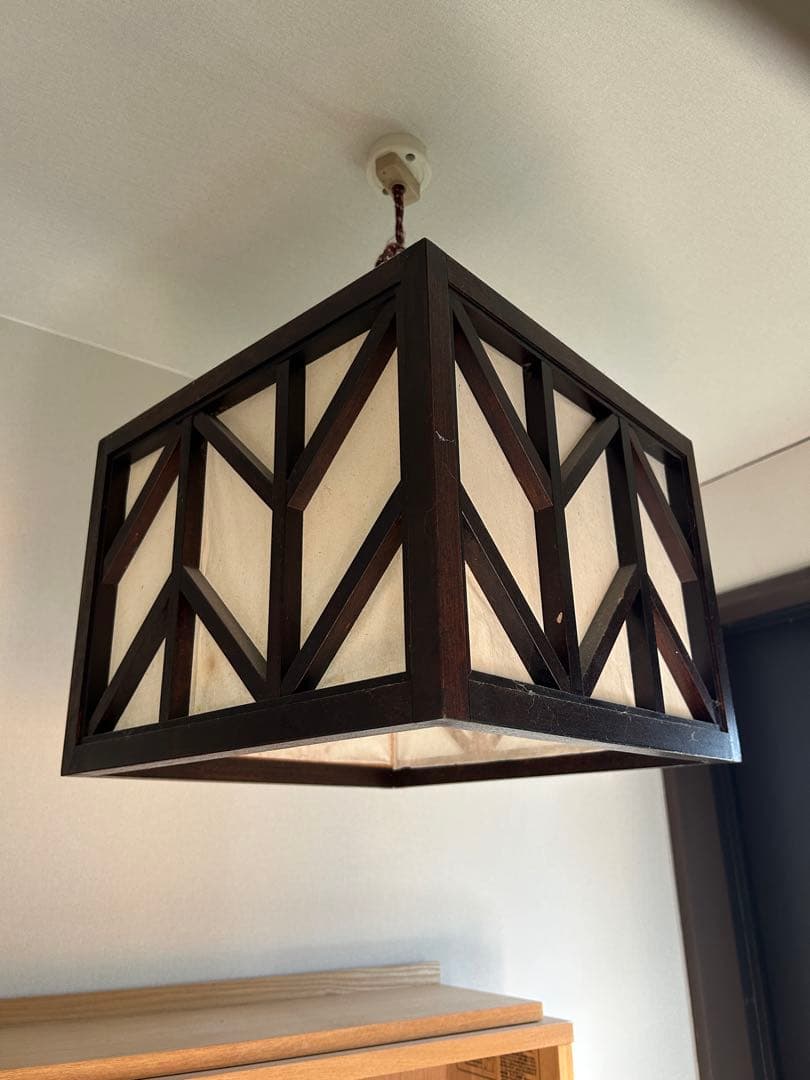 松本民芸家具　矢羽型笠　天井照明　ヴィンテージ