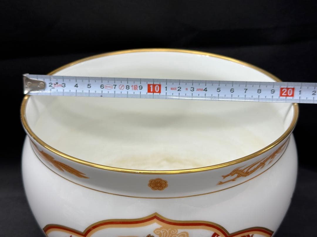 【USED】大倉陶園　大倉　四神之内　四神　朱雀　限定版　花瓶　壺