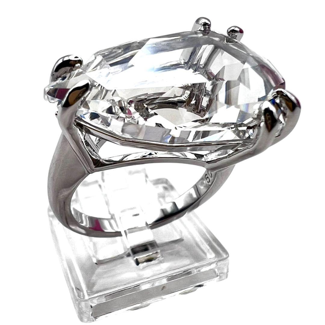 超美品✨スワロフスキー　クリスタル　ラージストーン　リング　指輪