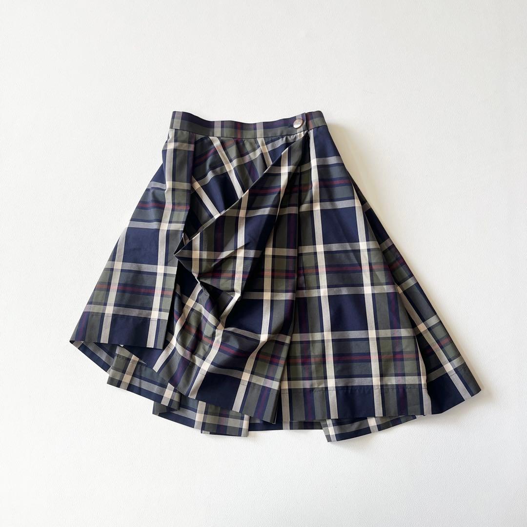▼美品✨ヴィヴィアンウエストウッド【1】変形スカート タータンチェック オーブ
