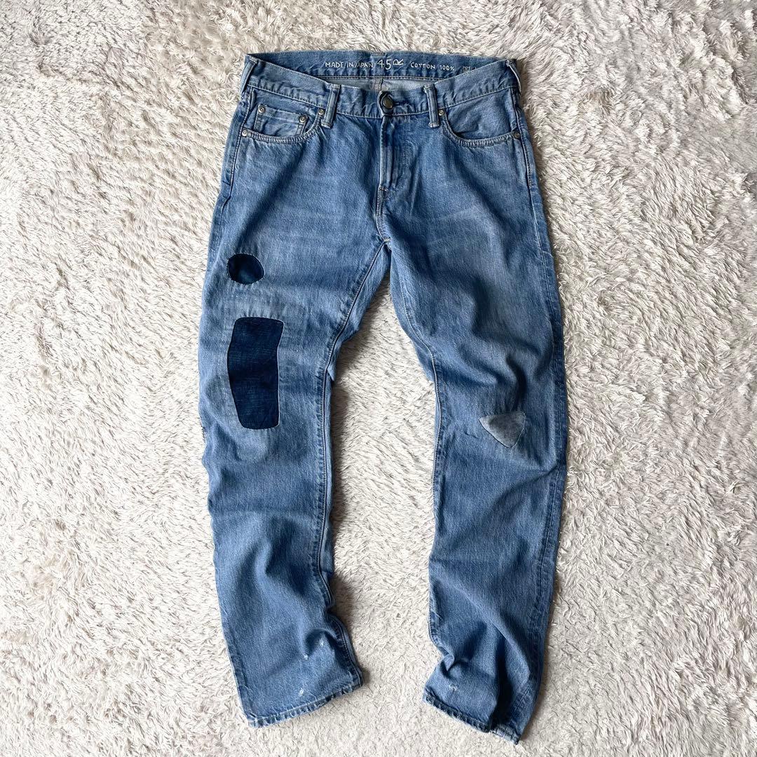 45R 美品 45R おこめデニムの5 28 ブルー