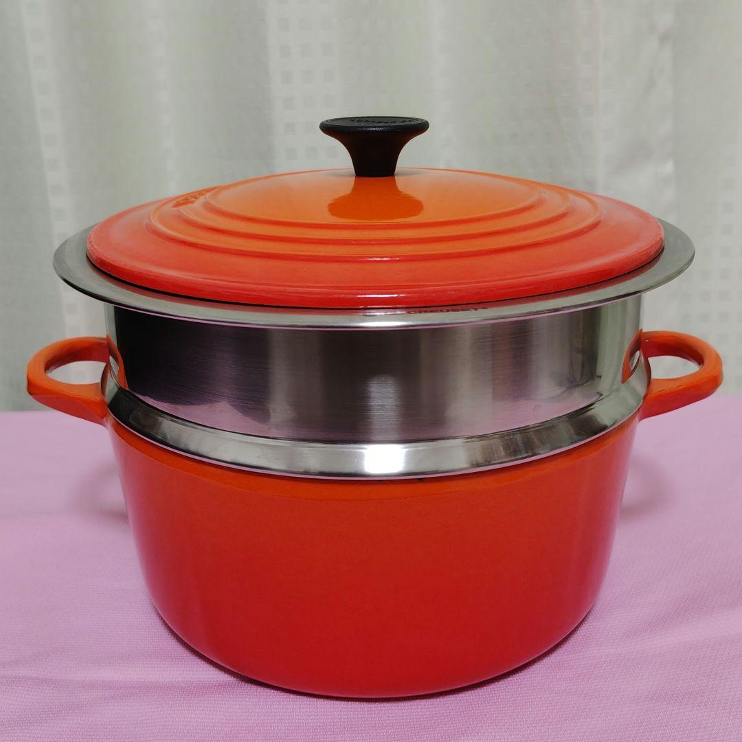 ル・クルーゼ ココットロンド＆ステンレススチーマー セット