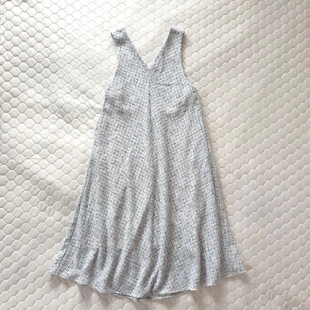 【美品】BEARDSLEY✴︎ツイードフレアワンピース　ホワイト サイズ1