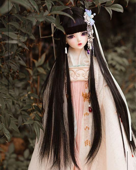 AX55 BJD 1/3 人形 ドール　用ウィッグ カツラ 耐熱 ハンドメイド