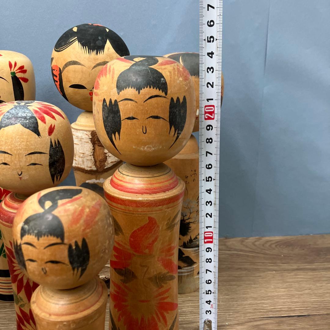 D-3 昭和レトロ 伝統こけし 16本セット 大量まとめ売り 作家物 銘あり