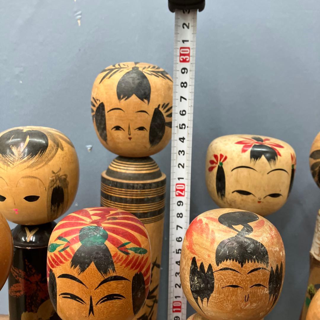 D-3 昭和レトロ 伝統こけし 16本セット 大量まとめ売り 作家物 銘あり