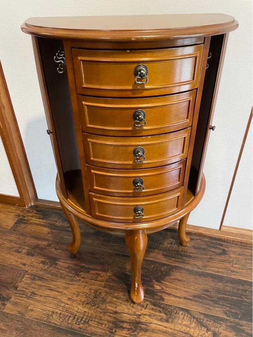 アンティーク 猫脚 ジュエリーチェスト4段　飾り棚