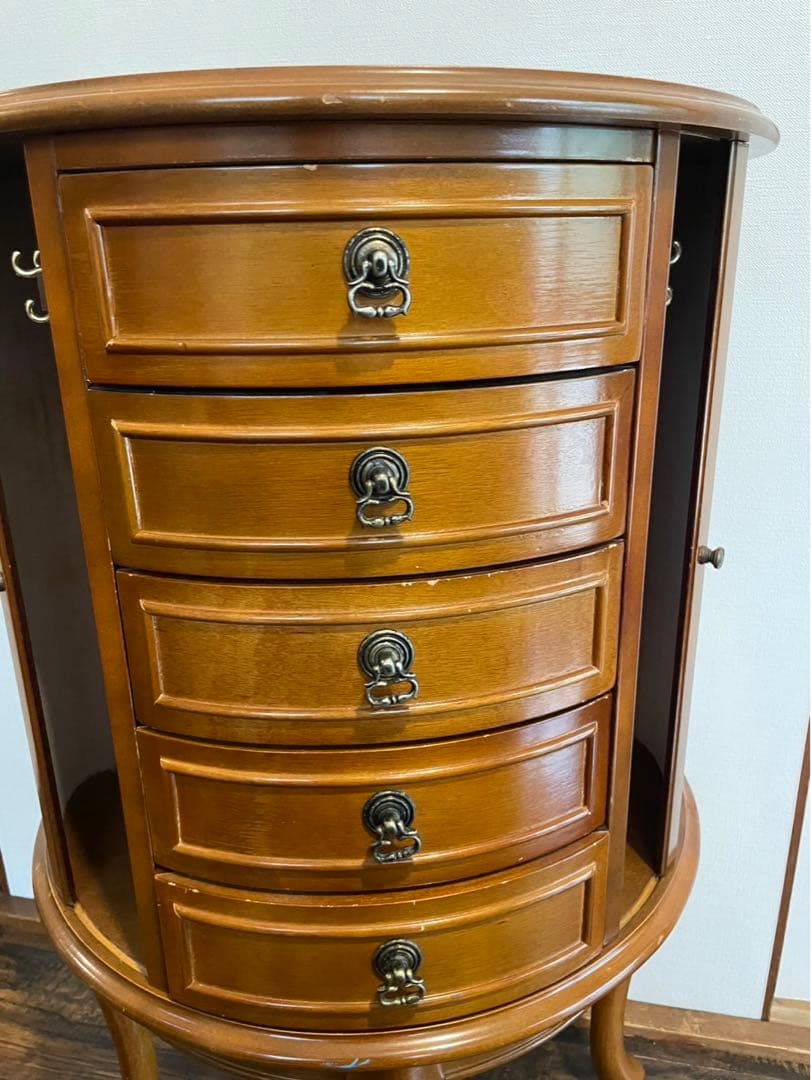 アンティーク 猫脚 ジュエリーチェスト4段　飾り棚