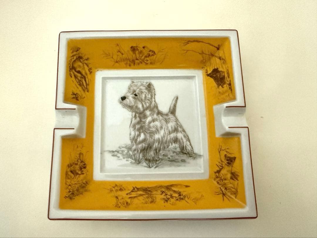 HERMES エルメス 灰皿 West Highland White 犬 テリア
