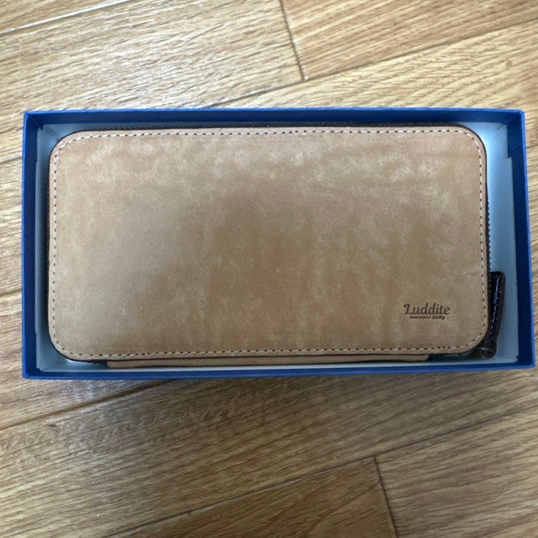 【WEB限定】レザーラウンドジップペンケースMAYA　ナチュラル