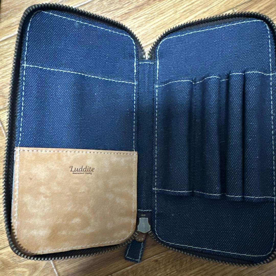 【WEB限定】レザーラウンドジップペンケースMAYA　ナチュラル