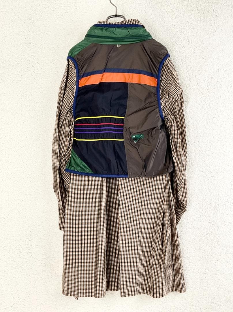 サイズM【新品】Kolor レイヤードガンクラブチェックコート CH