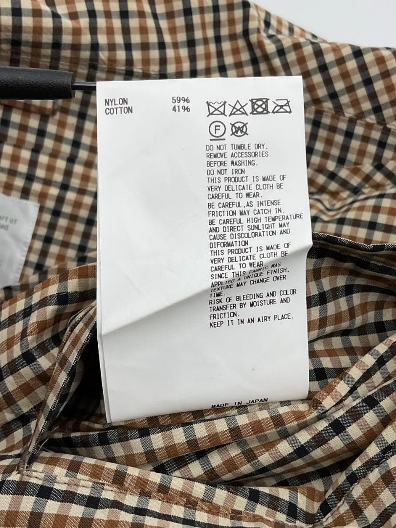 サイズM【新品】Kolor レイヤードガンクラブチェックコート CH