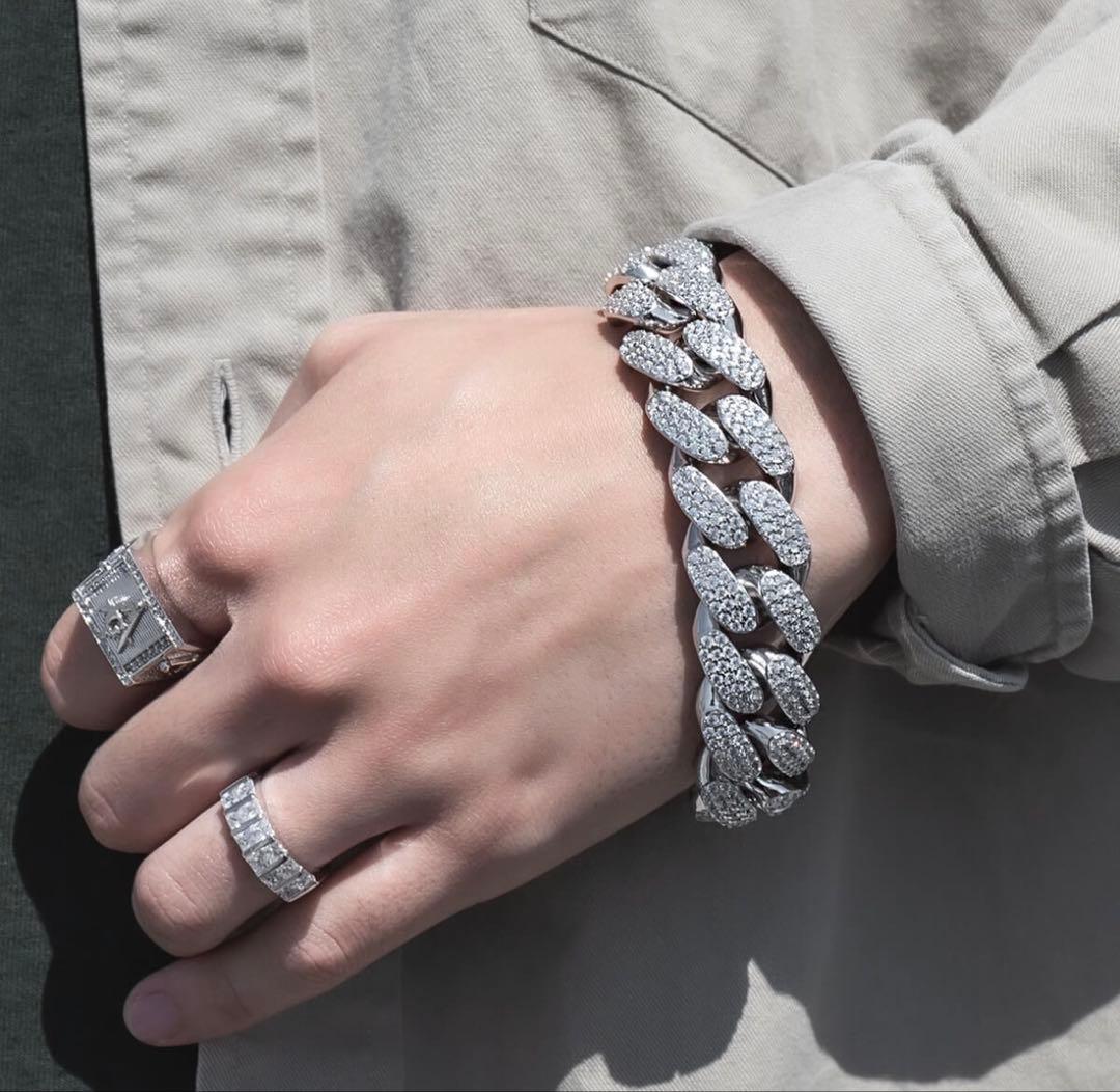 最終値下げ中！AVALANCHEマイアミシルバーブレスレット21㎝