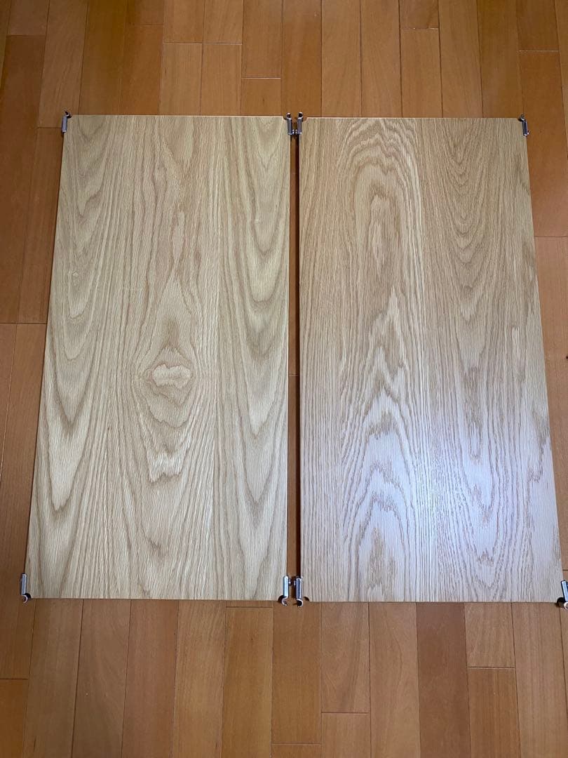 無印　ステンレスユニットシェルフ 追加棚 オーク材 幅84cmタイプ用2枚セット