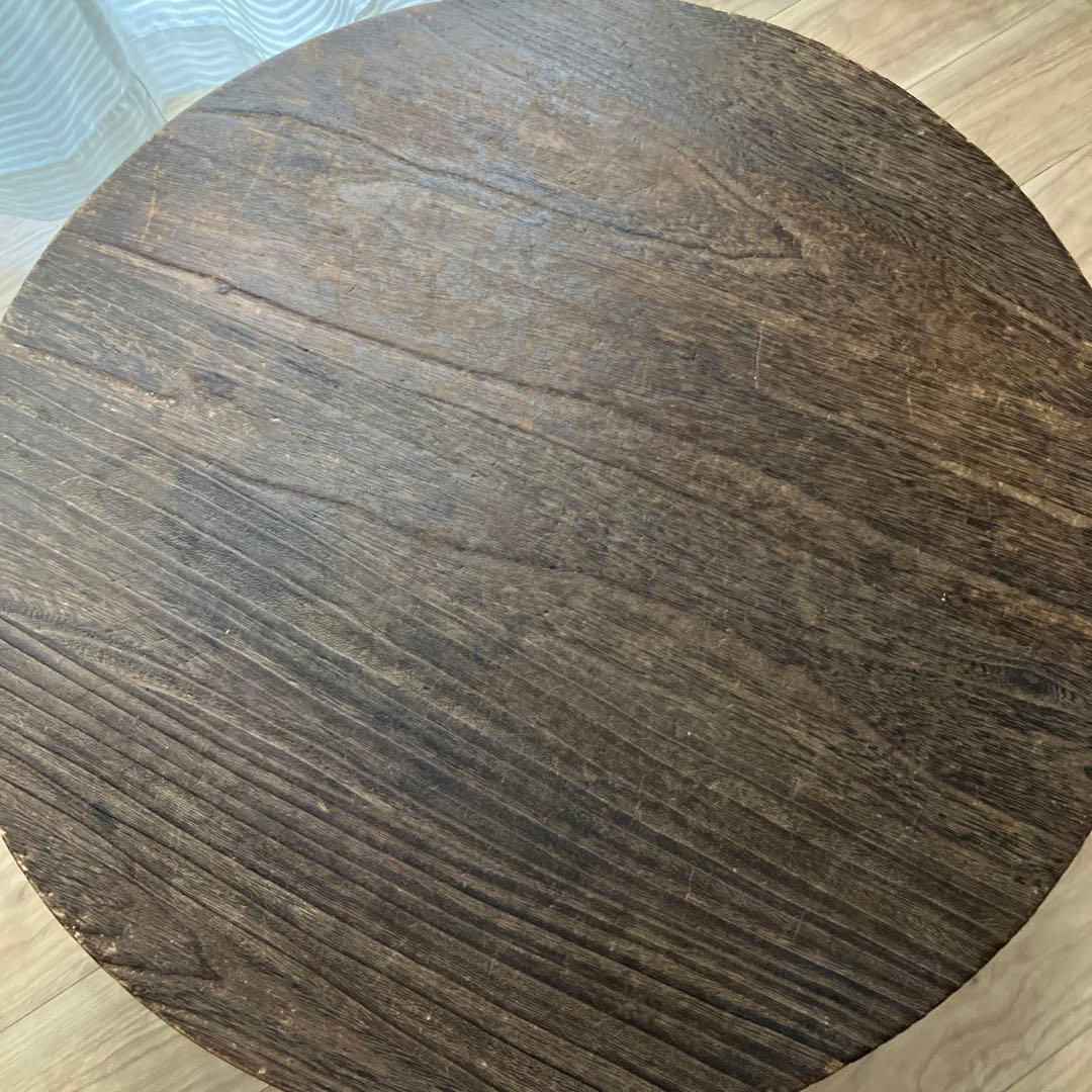 【レトロ】木製ちゃぶ台　約75cm