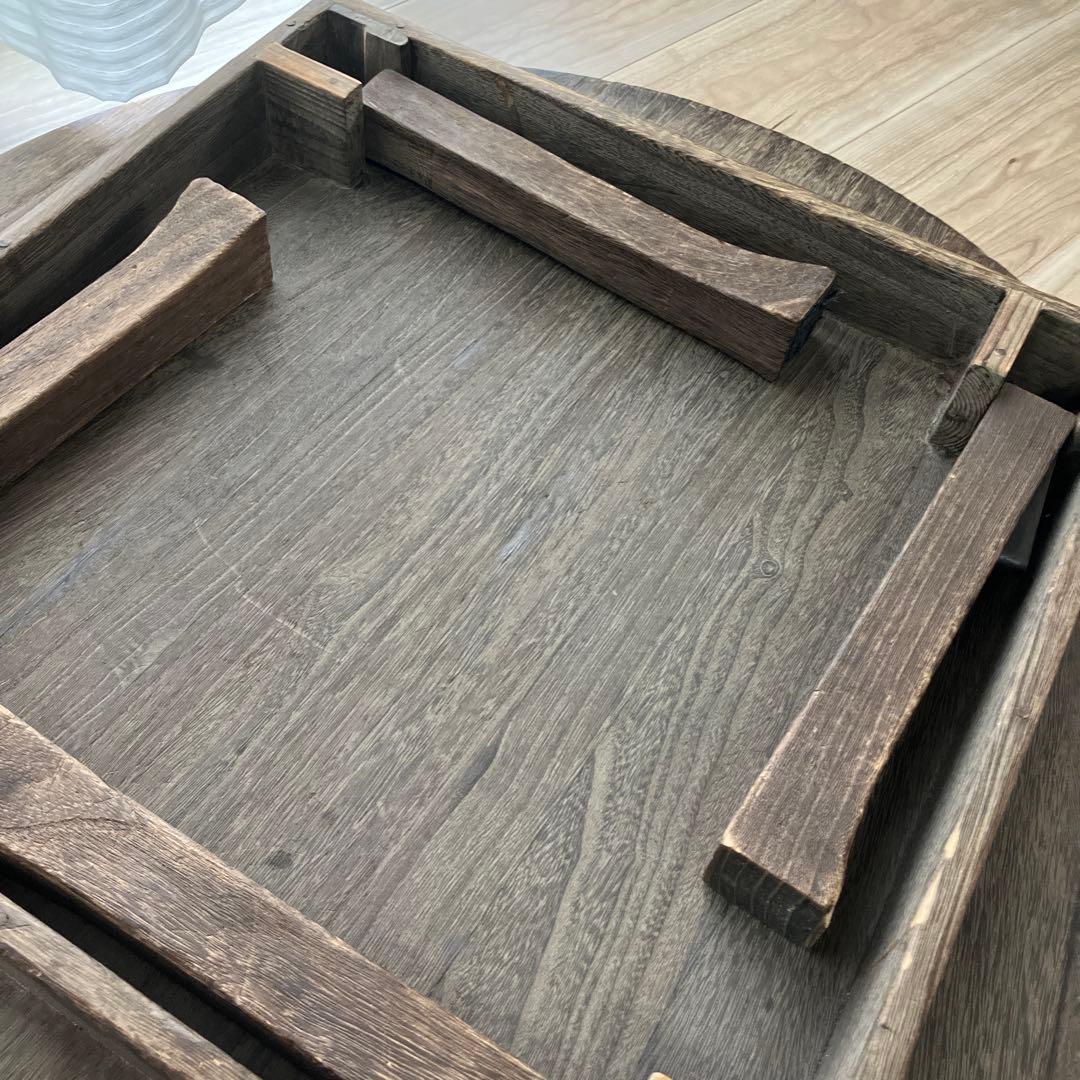 【レトロ】木製ちゃぶ台　約75cm